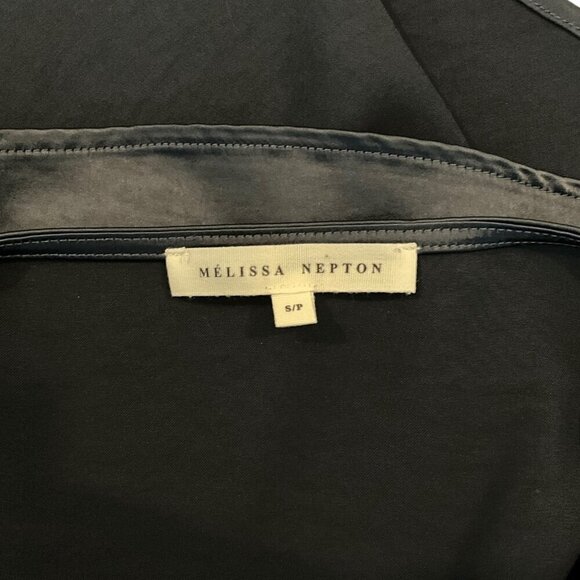 Melissa Nepton Peggy Cami Tank Top Navy Blue Poly Satin Size S - Picture 8 of 9